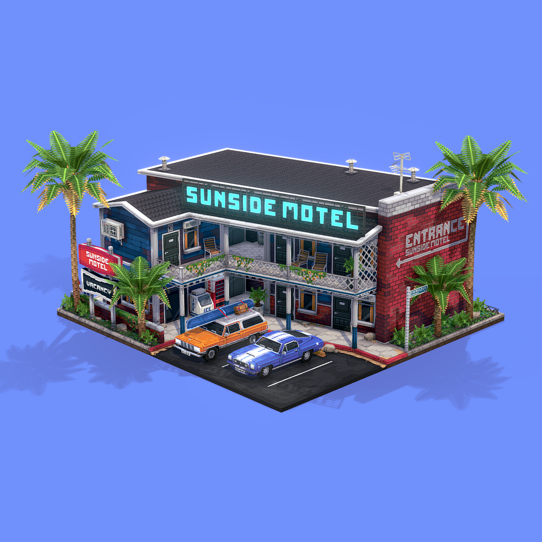 stylized image of a lowpoly 3D asset